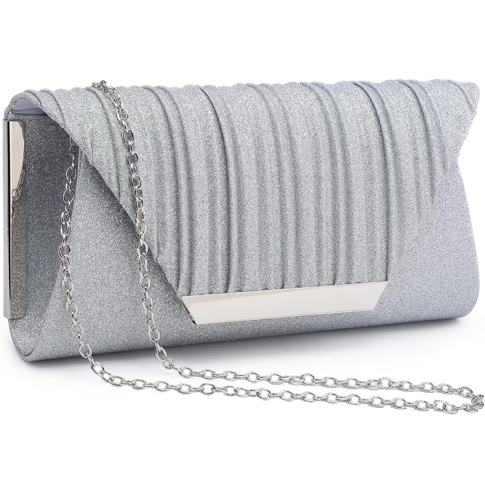 Elegant Silver Clutch Bag